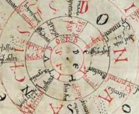 Close-up of the Liesborn Prayer Wheel 