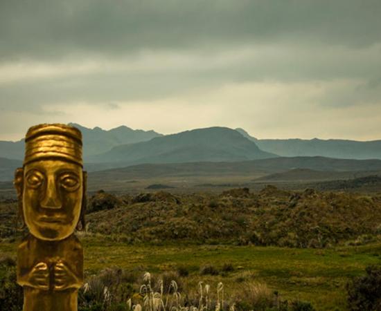 Will the Llanganatis treasure ever be found? (Mr.mach /Adobe Stock) Insert: Inca gold figure of a man. (Dorieo/CC BY SA 4.0)