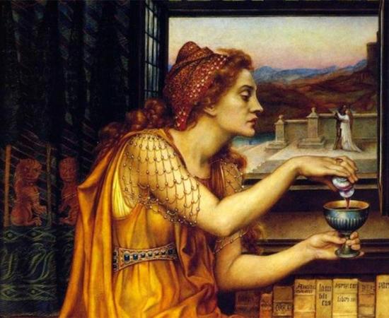 Detail of ‘The Love Potion’ (1903) by Evelyn de Morgan. Unlike the creation of this woman, Locusta of Gaul’s potions were made in hatred. Source: Public Domain