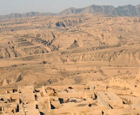 The unique landscape of the Loess Plateau in Shanxi Province.