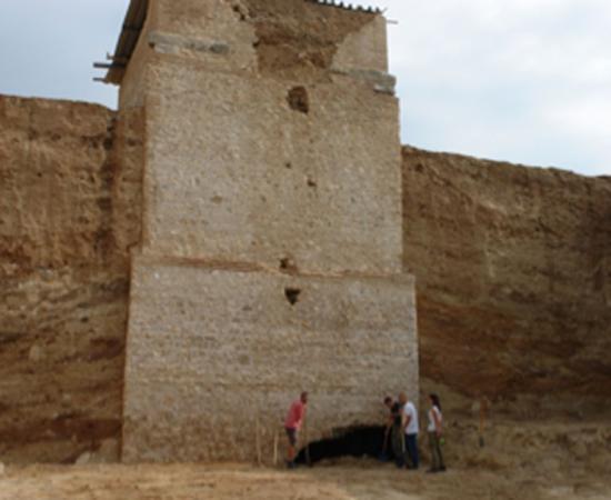 The tower where the looting tunnel was discovered. It is actually much bigger than this and more needs to be uncovered.        Source: Plovdiv Museum of Archaeology
