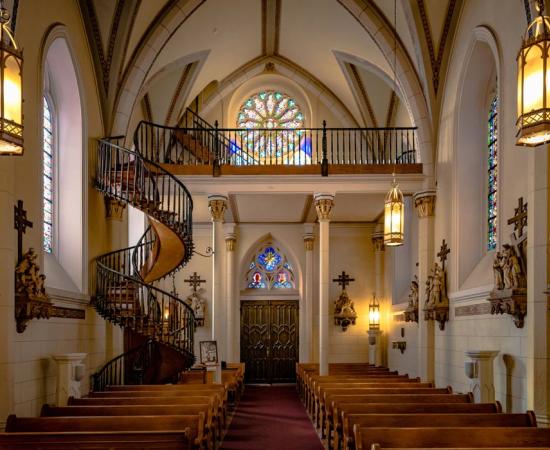 The helix staircase in Loretto Chapel is said to be a miracle.
