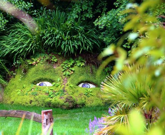 One of the living statues at the Lost Gardens of Heligan.