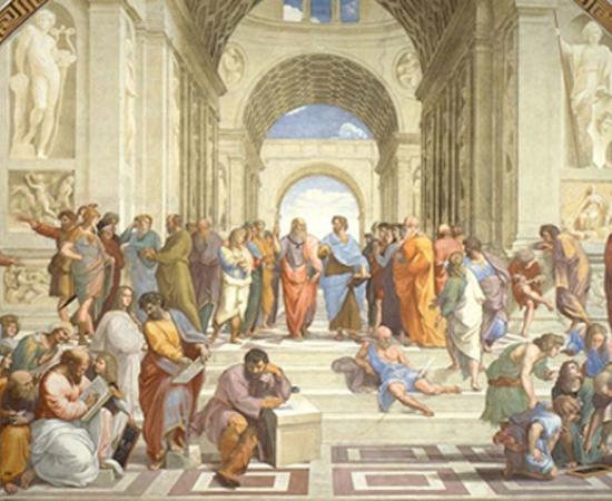 Rafael's School of Athens, depicting Plato's Academy.