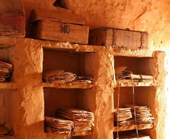 The interior of a private library in Chinguetti.