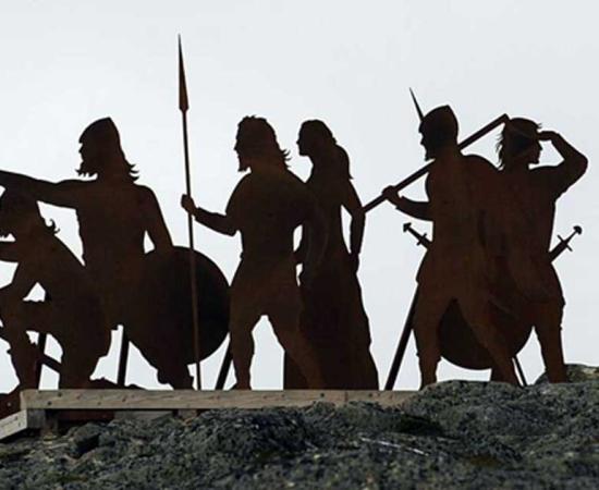 Viking or Norse settlers image at L'Anse aux Meadows.