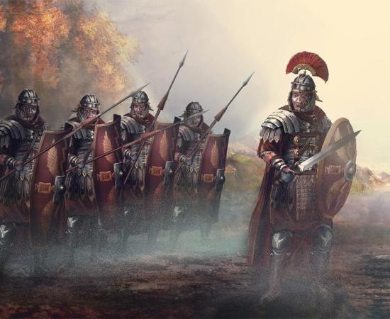Roman leader and his soldiers. Credit: vukkostic / Adobe Stock