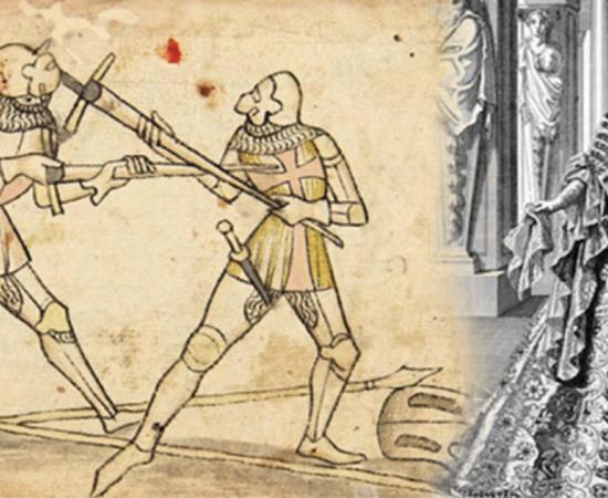 Page from the Codex Wallerstein "Mademoiselle Maupin de l'Opéra". Anonymous print, ca. 1700. 