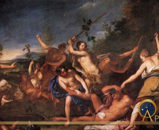 Orpheus and the Bacchantes by Gregorio Lazzarini (1710) (Public Domain)