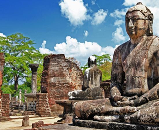 Buddha in Polonnaruwa temple - medieval capital of Ceylon whose history the Mahavamsa describes. 