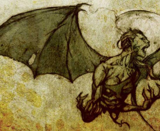 Manananggal, mythical creature of the Philippines. Source: Public Domain