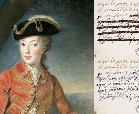 In this painting by Joseph Kranzinger Marie Antoinette is 16 years old. It was only later that the Marie Antoinette letters of love were written to the count, when she was unhappy in her marriage.   Source: Joseph Kranzinger / Public domain