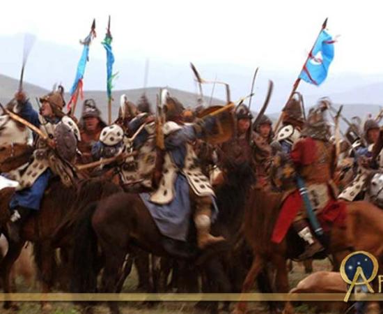 Reenactment of Mongol battle