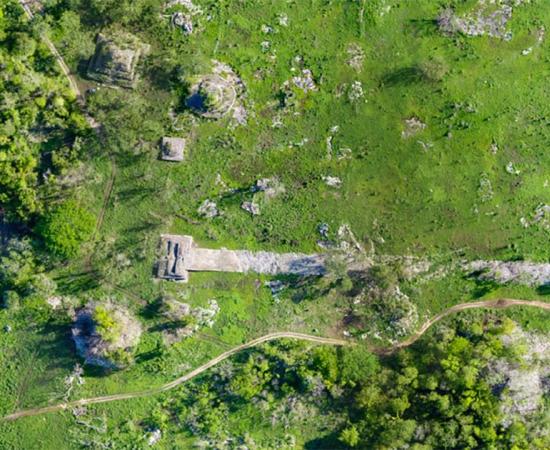 Built at the turn of the 7th century, the white plaster-coated Maya road began in Cobá ended at Yaxuná. Source: Traci Ardren and Dominique Meyer / University of Miami.