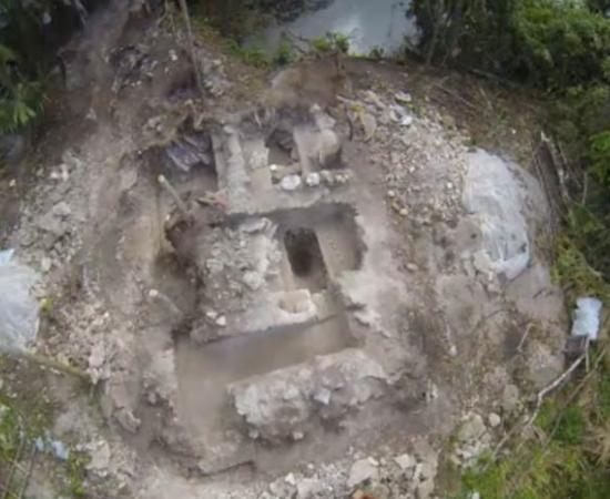 Aerial footage of the newly discovered Maya water temple.