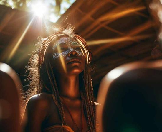 A Mayan woman in a sweat lodge. Source: Peopleimages - AI / Adobe Stock.