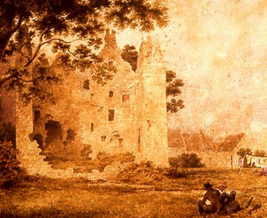 Partick Castle, a watercolor painting by John A. Gilfillan (1793-1864).