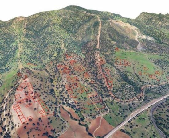 The proposed location of the lost city of Medina Azahara in Córdoba as revealed by LiDAR.