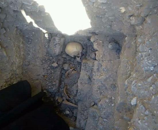 The teenage girl’s skeleton that was uncovered near Meidum pyramid. 