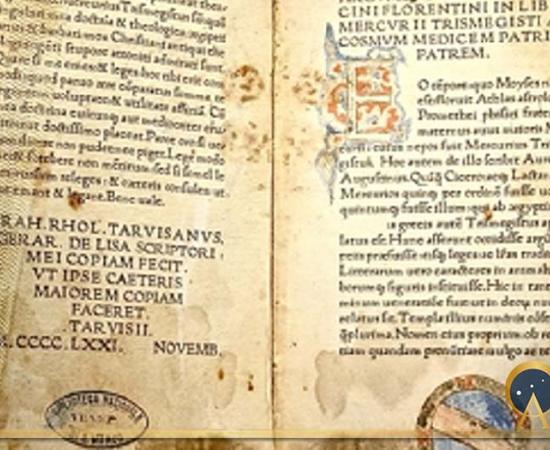 Corpus Hermeticum: first Latin edition, by Marsilio Ficino, 1471, at the Bibliotheca Philosophica Hermetica, Amsterdam. (Public Domain)