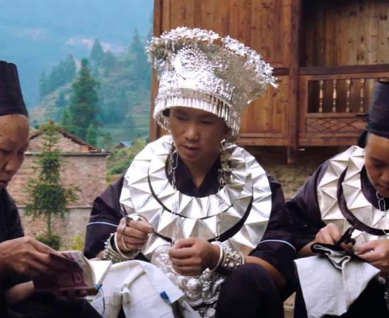 Tin embroidery in Guizhou Province, China. Source: YouTube Screenshot / Great Big Story.