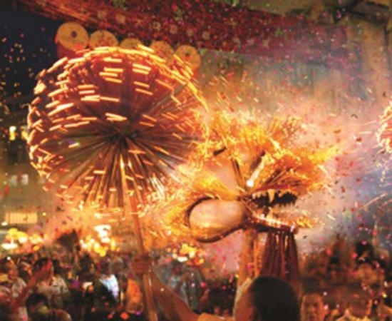 The Tai Hang fire dragon dance is performed in Hong Kong during the Mid-Autumn Festival. Source: Hong Kong Tourism Board.