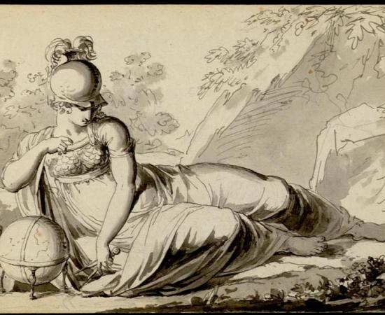 Minerva as Patroness of Learning and of the Arts.
