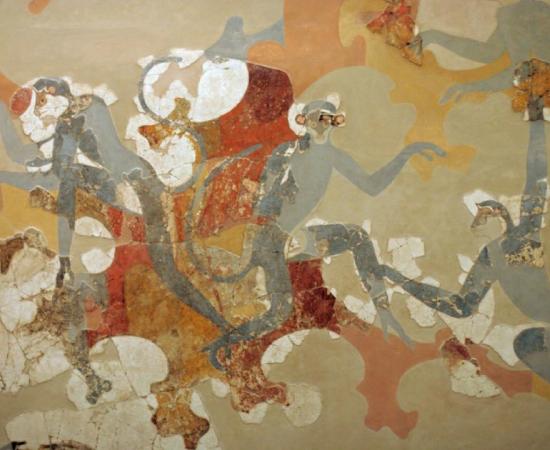Minoan Monkey art in Akrotiri, Greece. Source: ZDE / CC BY-SA 3.0