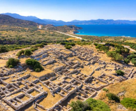 Ruins of the ancient Minoan settlement Gournia, Crete, Greece