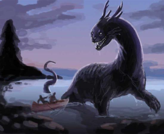 The malevolent Mishipizheu monster-god of Lake Superior. Source: SJB1995 / CC-BY-SA