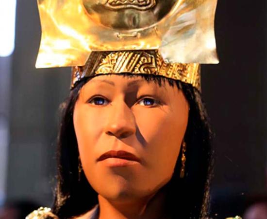 The new 3D printed reconstruction of the face of the Lady of Cao (Peru Ministry of Culture)