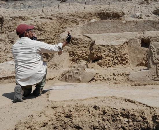 Ceremonial structure found in the Zana valley, Chiclayo, Peru.