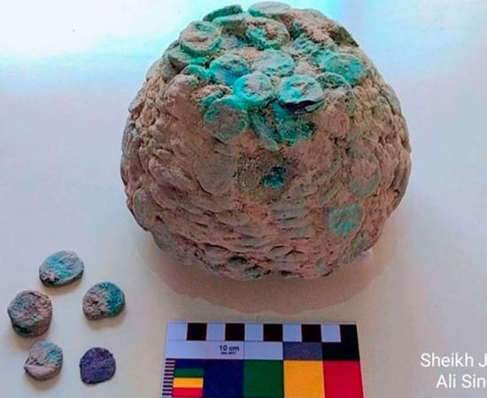 The coins found at he coins date from the period of the Kushan Empire, which ruled the region from about the second century BC until about the third century AD  Source: Sheikh Javed Ali Sindhi