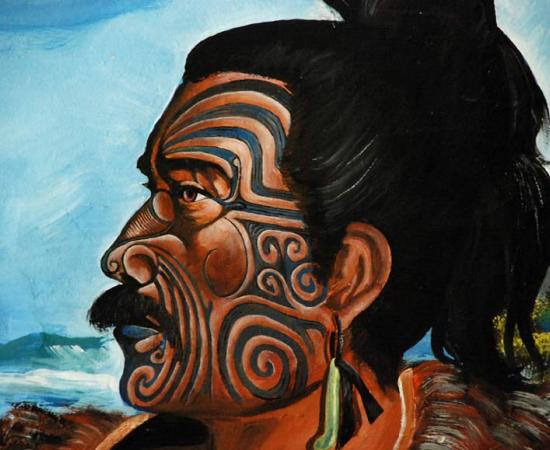 A Māori warrior. 