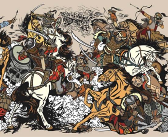 Battle between Mongols clans and tribes during the time of Genghis Khan. Source: insima / Adobe Stock.
