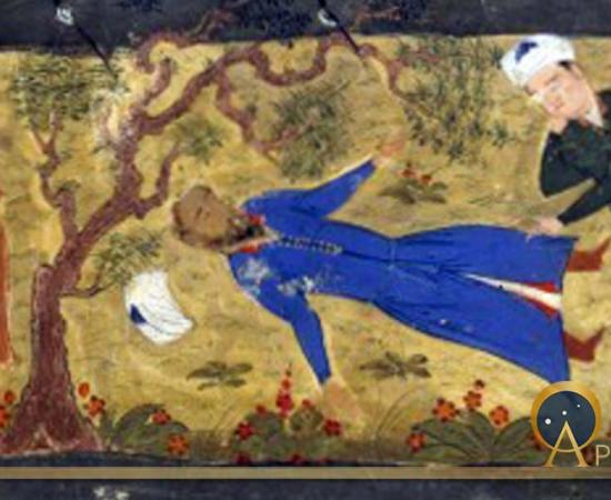 Death of Muhammad II of Khwarezm. From Jami' al-tawarikh by Rashid-al-Din Hamadani. (Public Domain)