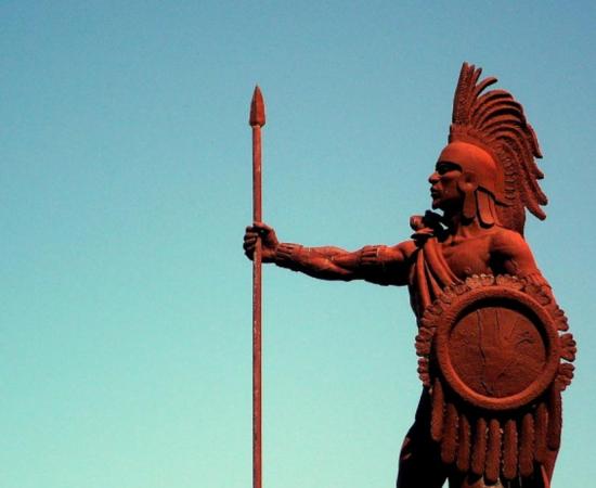 Monument to Cuauhtémoc in Veracruz, Mexico.