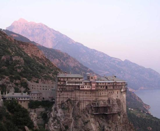 One of the 40 monasteries on the Holy Mount Athos.