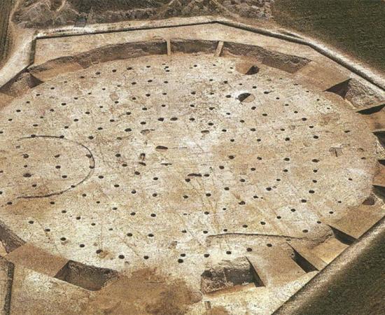 Part of the Mount Pleasant mega henge under excavation in the early 1970s.             Source: Cardiff University