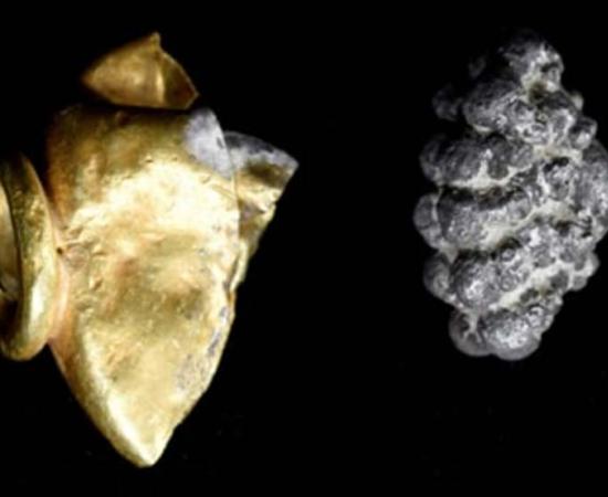 Jewel made of gold and silver found at Mt Zion. Credit: Mt Zion Archaeological Expedition/Virginia Withers