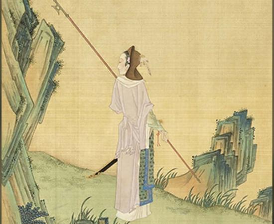 Mulan as depicted in the album Gathering Gems of Beauty (Qing dynasty, 18th century).	Source: Public Domain