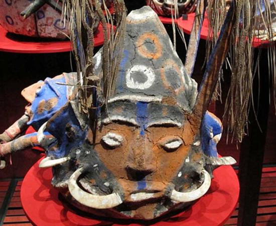 A Malakulan spider web mask.