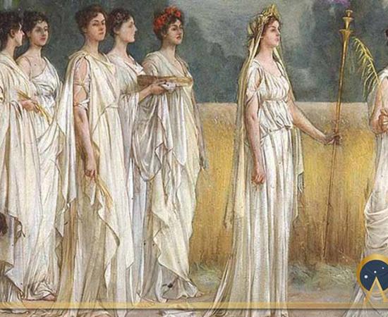 The Thesmophoric procession by Francis Davis Millet (1894) Brigham Young University Museum of Art (Public Domain)