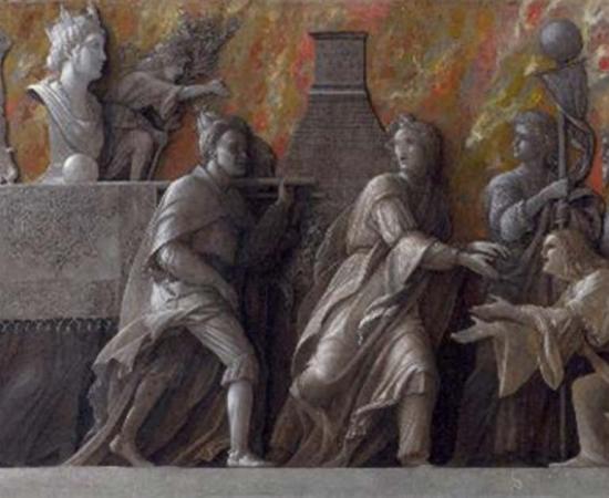 Detail of ‘The Introduction of the Cult of Cybele at Rome’ (1505-1506) by Andrea Mantegna.