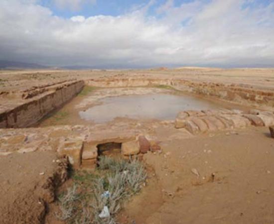 The Nabateans built this reservoir at the Nabataean city of ancient Hawara, modern Humayma or “Humeima”. Source: Larry W. Mays