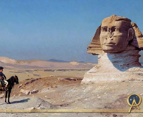 Napoleon Bonaparte before the Sphinx, (circa 1868) by Jean-Léon Gérôme, Hearst Castle.