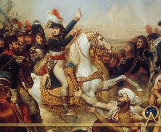 Top Image: Napoleon at the Battle of the Pyramids, 21 July 1798, oil on canvas, 1810. By Antoine-Jean Gros; design by Anand Balaji (Public Domain); Deriv.