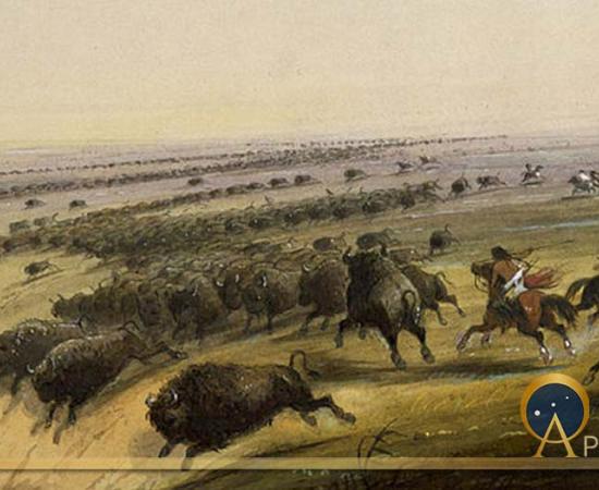 Hunting Buffalo by Alfred Jacob Miller (1858) Walters Art Museum (Public Domain)