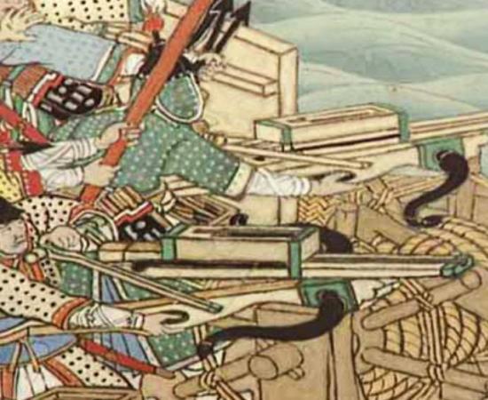 Part of a Naval Battle Scroll from the Imjin War. 