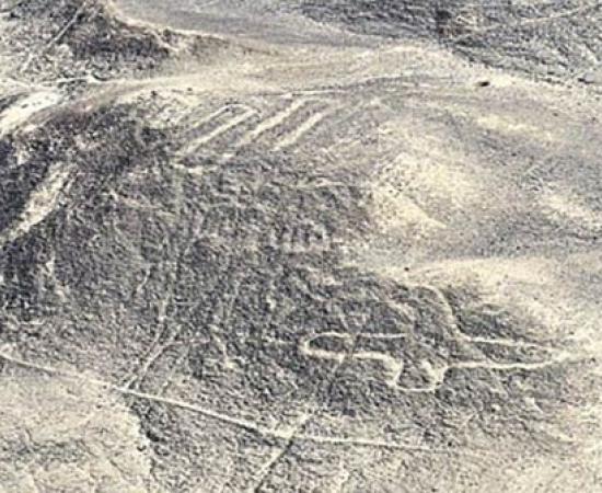 Nazca geoglyphs exposed by the wind